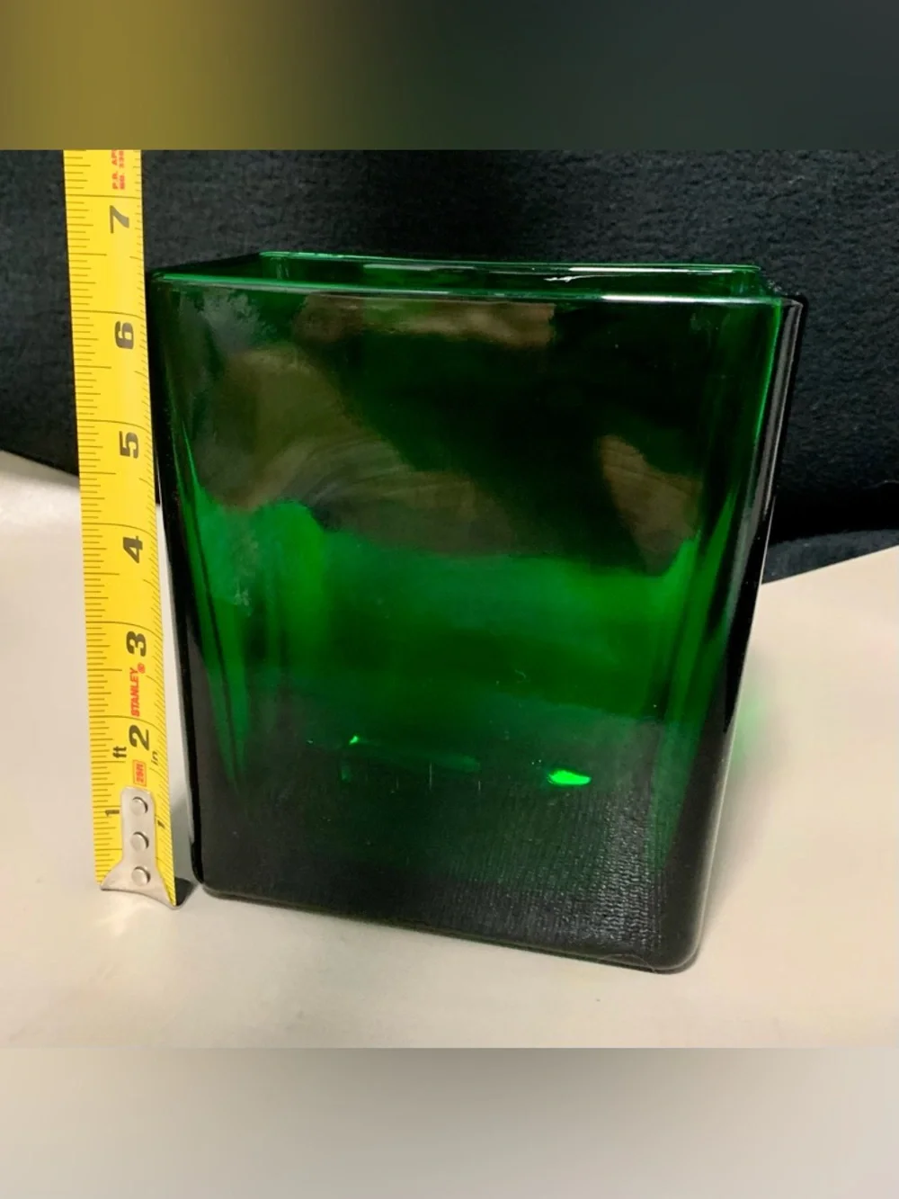🔍 Vintage Napco Emerald Green Glass Vase / Planter #1168 | Mid-Century Modern
